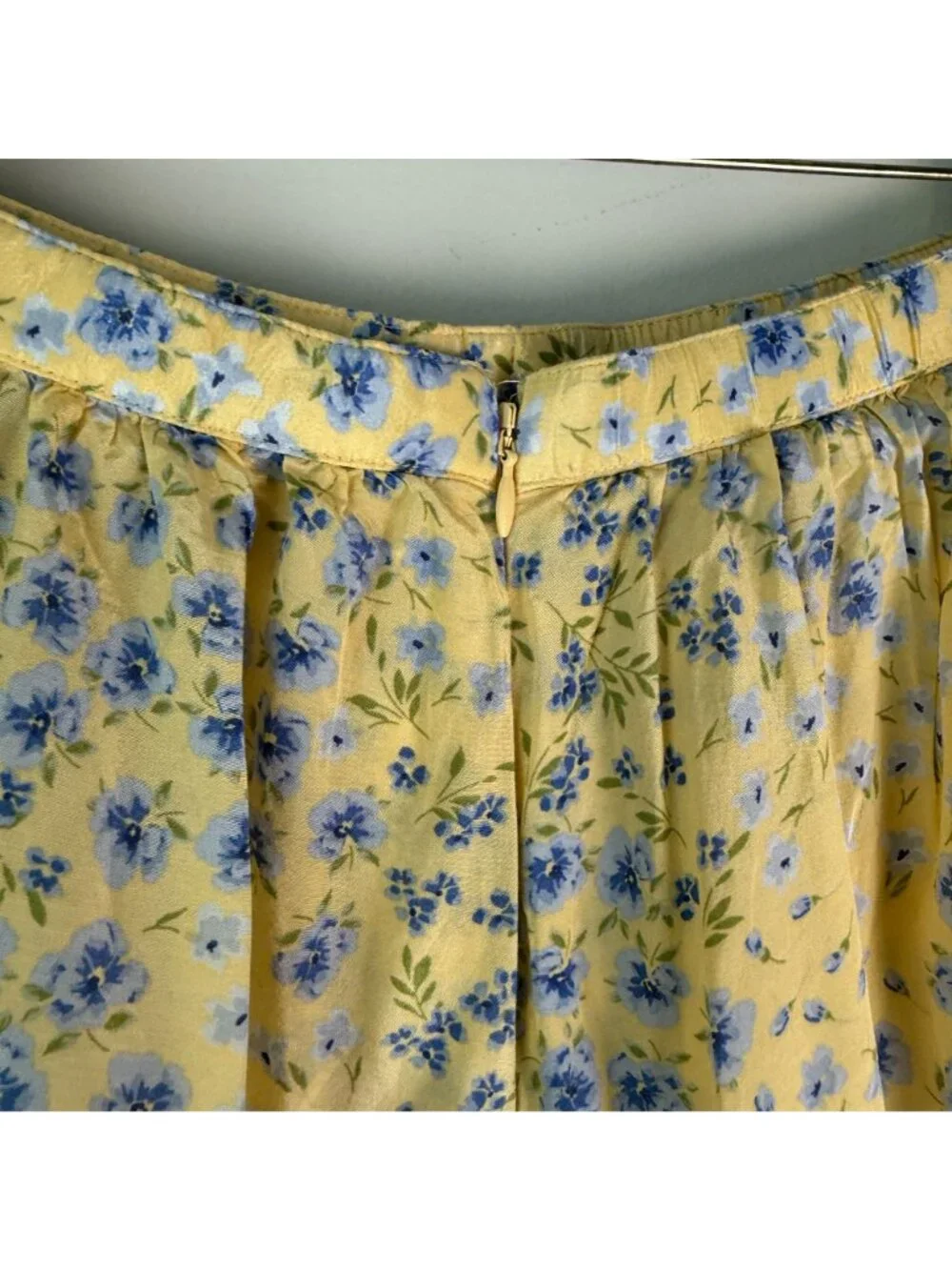 Abercrombie & Fitch Drama Tiered Maxi Skirt Yellow Floral S Coquette Feminine - Picture 10 of 10